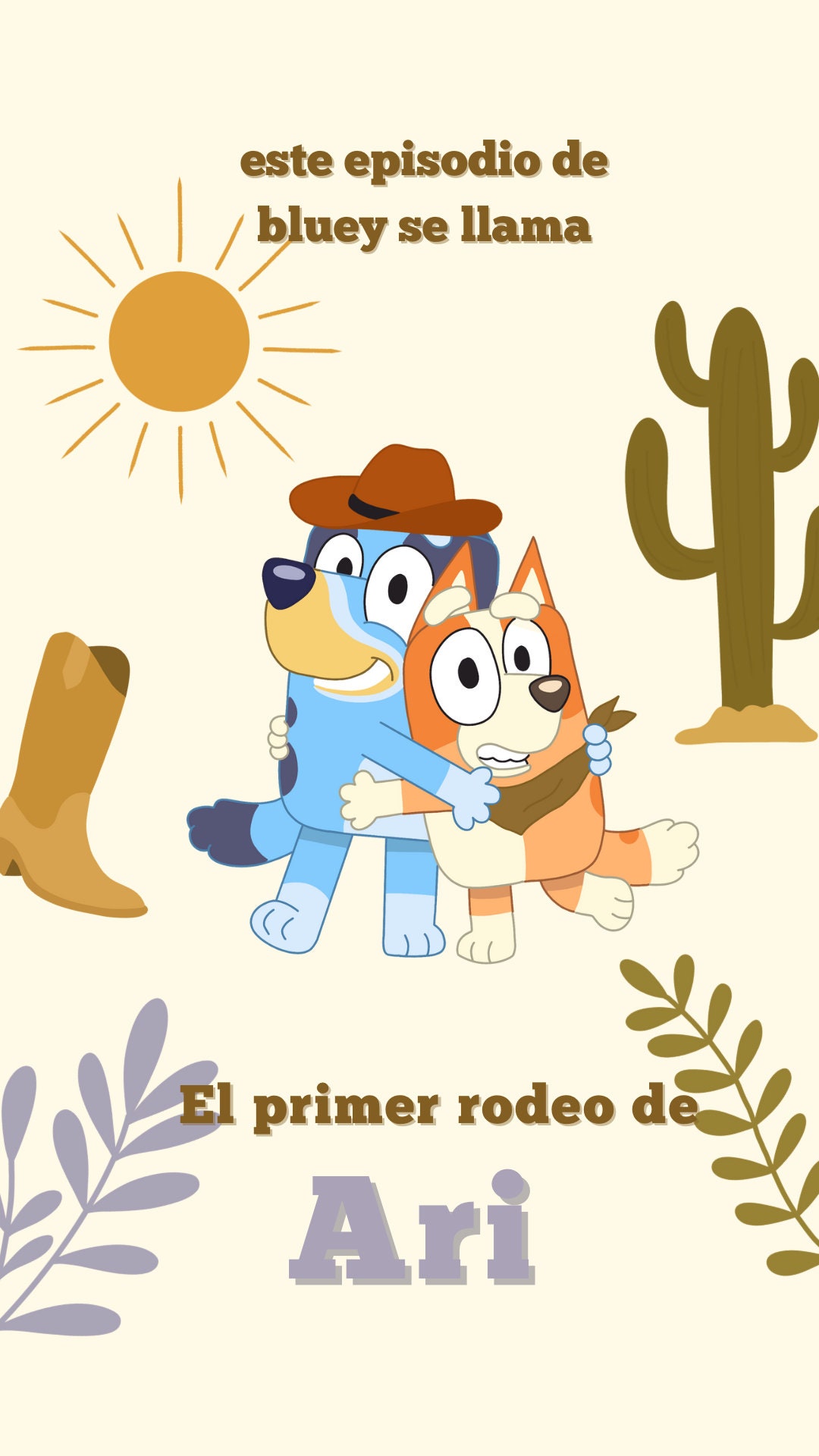 Digital Birthday Party Video Invitation, Bluey First Rodeo Party ...