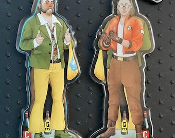 Charm acrílico de doble cara de Harry Kim de Disco Elysium