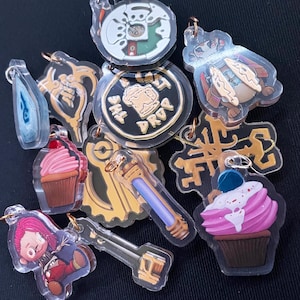 NEW: Arcane Gold Blue Foil Double Sided Acrylic Phone Charms