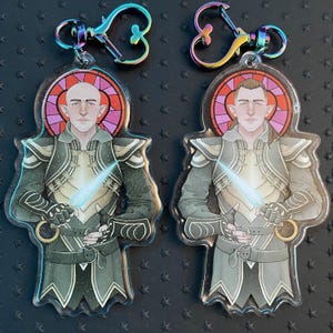 Solas Dragon Age Veilguard DAV Double Sided Acrylic Charm