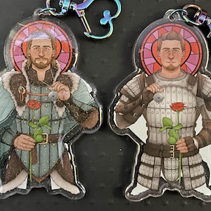 Alistair Theirin Dragon Age Double Sided Acrylic Charm