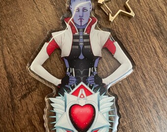 LAST STOCK: Mass Effect Romance Aria T'Loak Double Sided Acrylic Charm