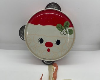 Vintage Christmas Tambourine Noisemaker