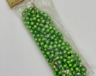 Vintage Green Mercury Glass Christmas Tree Garland In Original Packaging