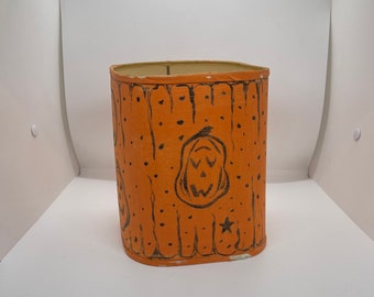 Vintage Halloween Lampshade with Jack O Lanterns