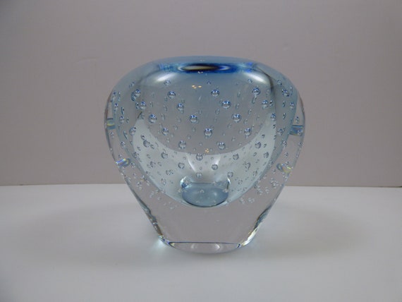 Evolution By Waterford Crystal Bubbles Sea Mist Glass Vase Etsy