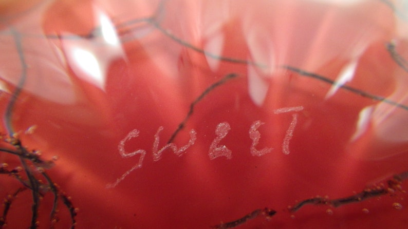 Petite Pumpkin Signed Studio Art Glass Figurine Paperweight