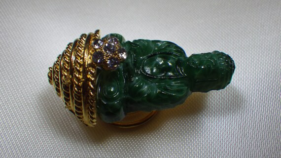 Rare Christian Dior Bijoux Vintage Buddha Brooch … - image 6