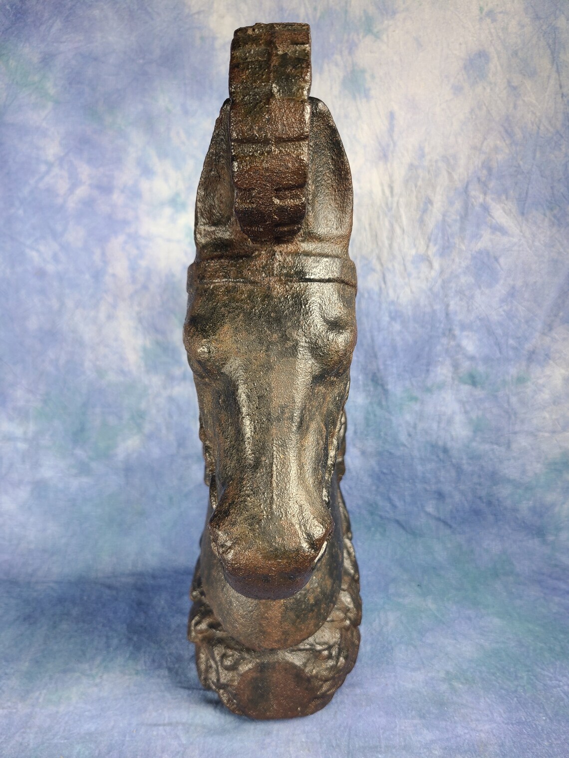 Horse Head Hitching Post Vintage Cast Iron Fence Topper - Etsy