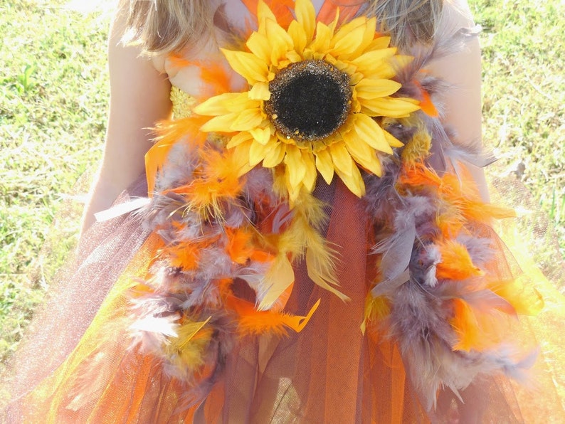 Sunflower Flower Girl Dress-Rustic Wedding Flower Girl image 2