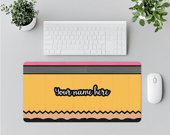 Teacher Desk Mat, Neoprene Computer Deskpad, 14x24, Teacher Gift