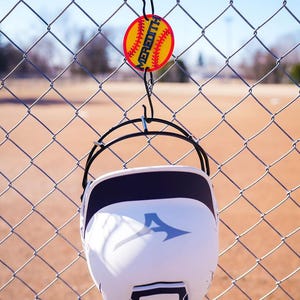 Personalized Softball Helmet Holder, Softball Hemet Hook, Softball Player Gift, Softball Helmet