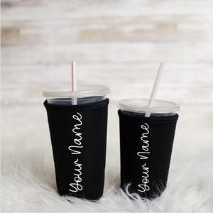 Personalized Iced Coffee holder, Iced Coffee sleeve, coffee cozy, 32 oz coffee sleeve, coffee sleeve, coffee sleeve, iced coffee cozy