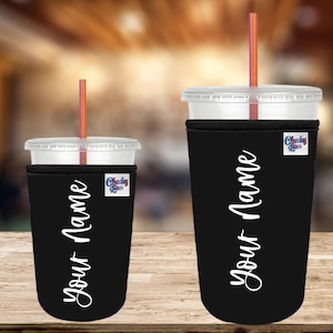 Personalized Neoprene Iced Coffee Sleeve, 32 oz