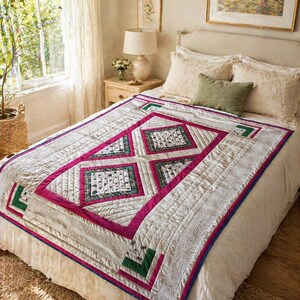 One of a Kind Patchwork Quilt, 176 x 205 cm