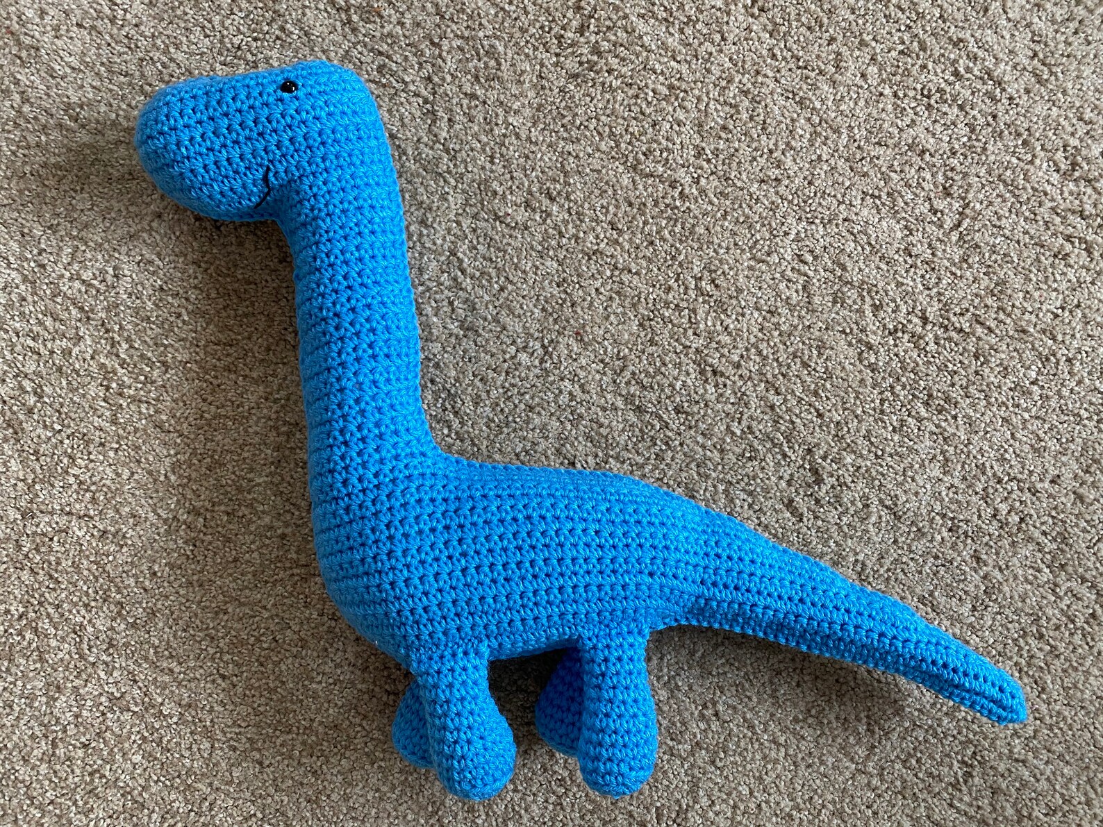 Crochet Dinosaur/ Handmade/ Blue/ Amigurumi/ Stuffed Animal/ Etsy