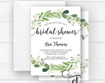 bridal shower invite etsy