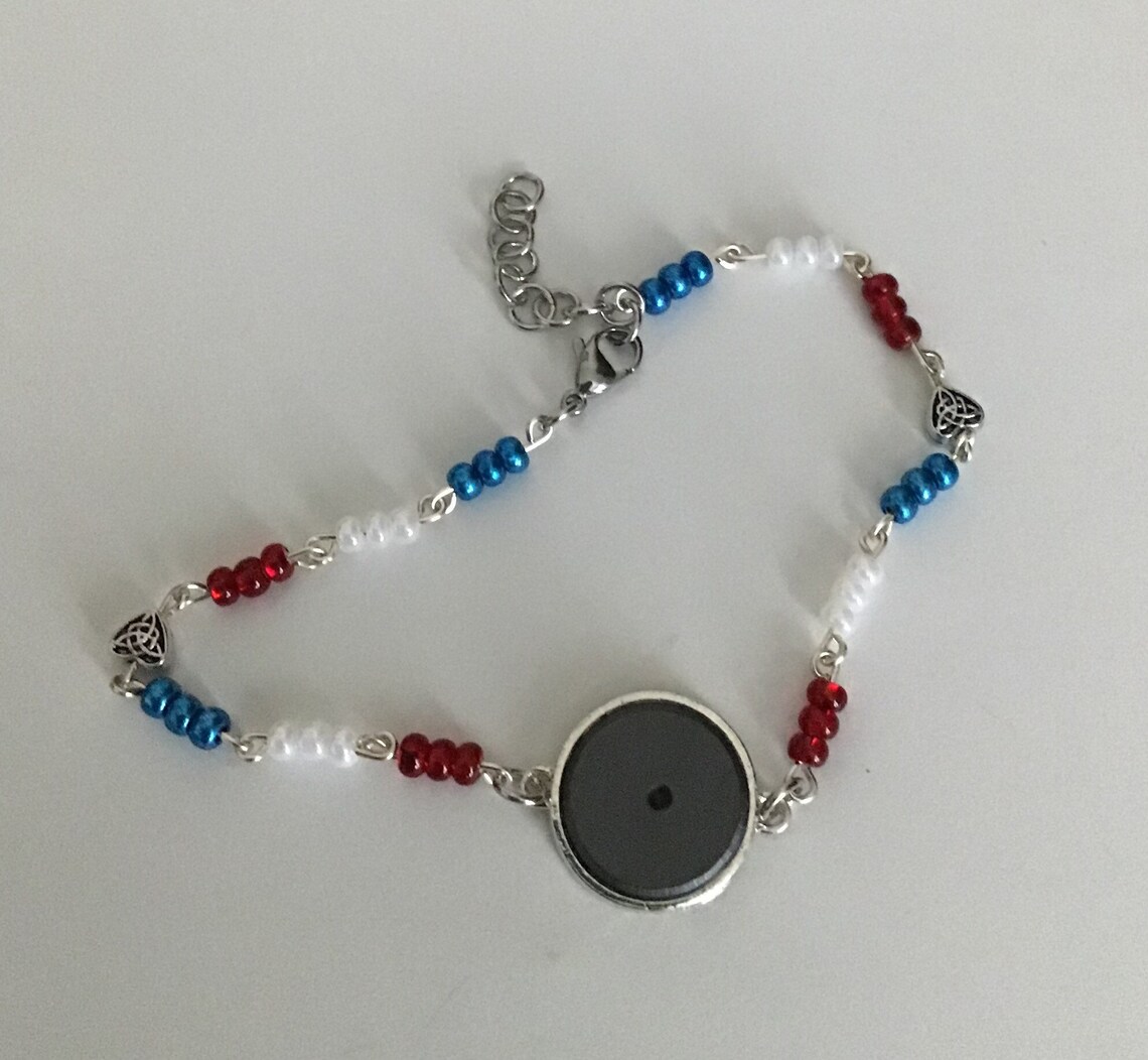 Golf Ball Marker Ankle Bracelet, Golf Accessories, Golf Jewelry, Red