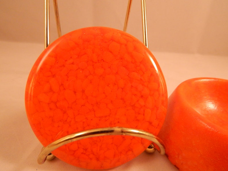 Round Orange Fused Glass Box Orange Jewelry Box Orange Etsy