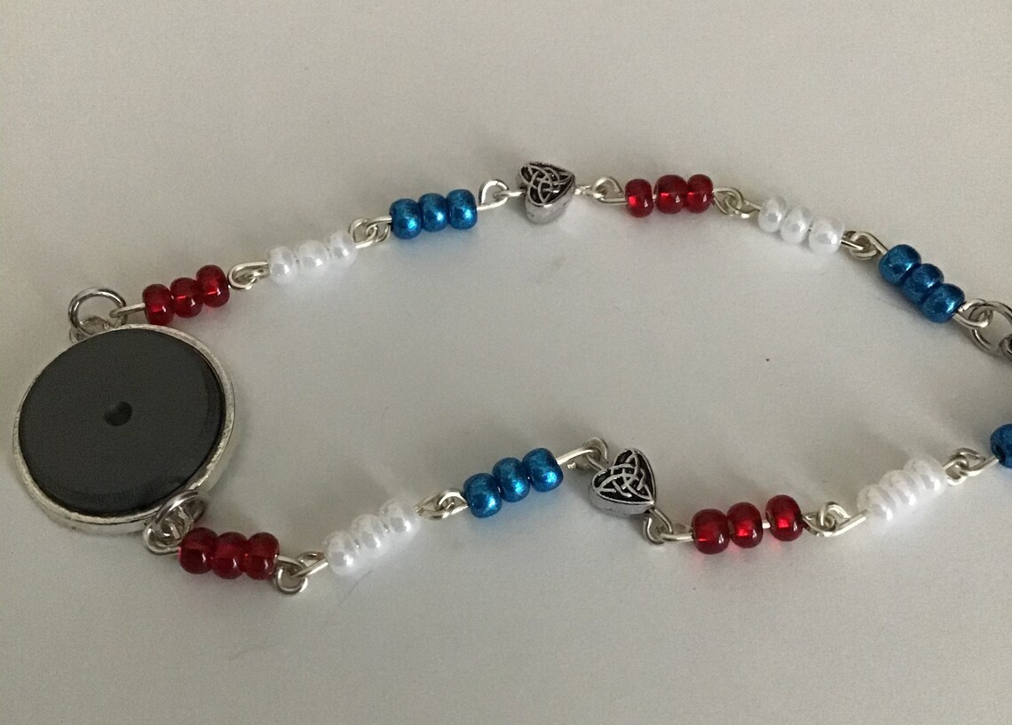 Golf Ball Marker Ankle Bracelet, Golf Accessories, Golf Jewelry, Red