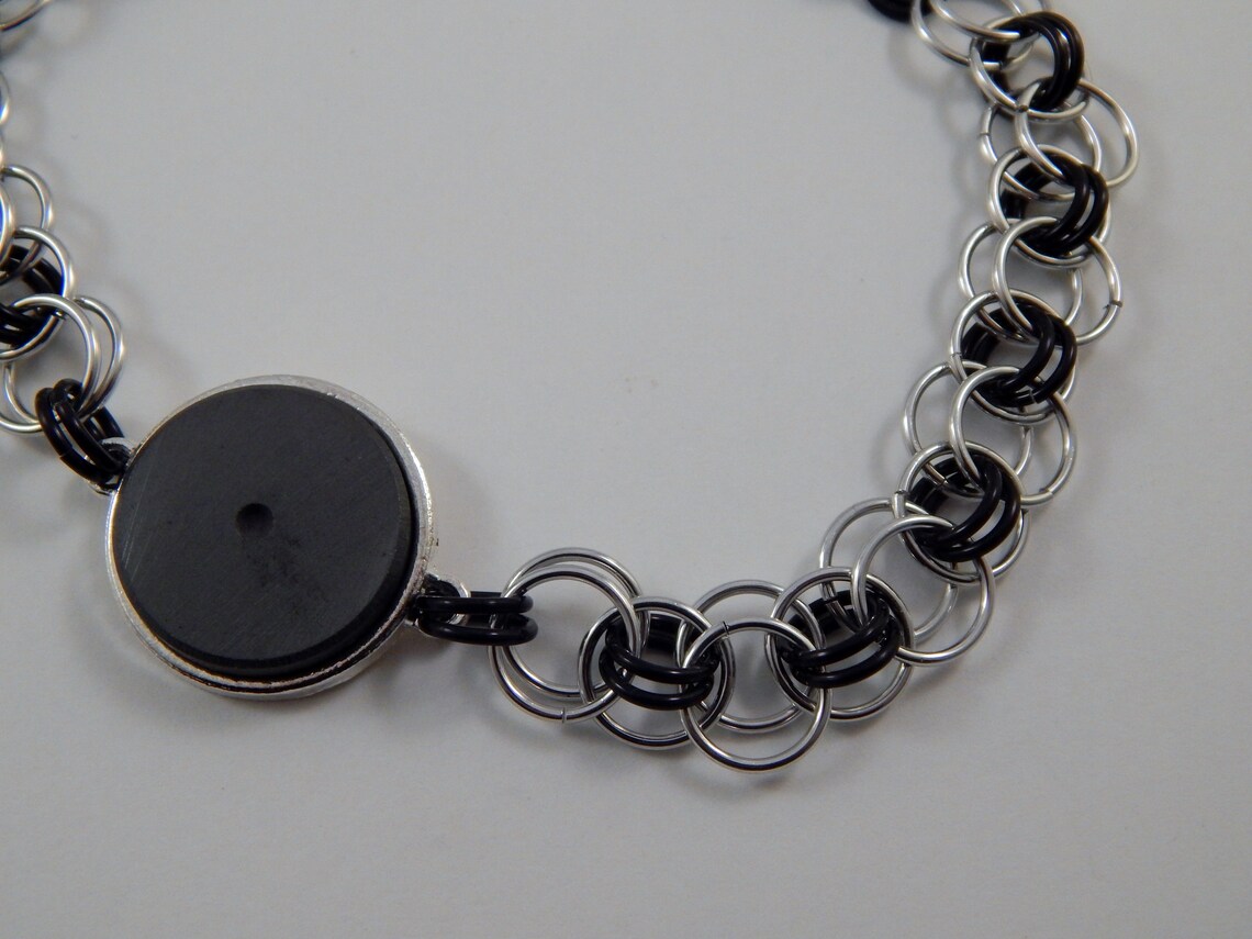 Golf Ball Marker Ankle Bracelet, Golf Accessories, Golf Jewelry, Black