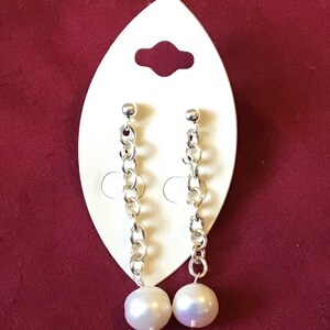 SLUYNZ 925 Sterling Silver Pearl Dangle Earrings Chain For Women Teen