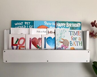 Wood Nursery Book Shelves Decor Kids Gift Book Shelf Wall Etsy