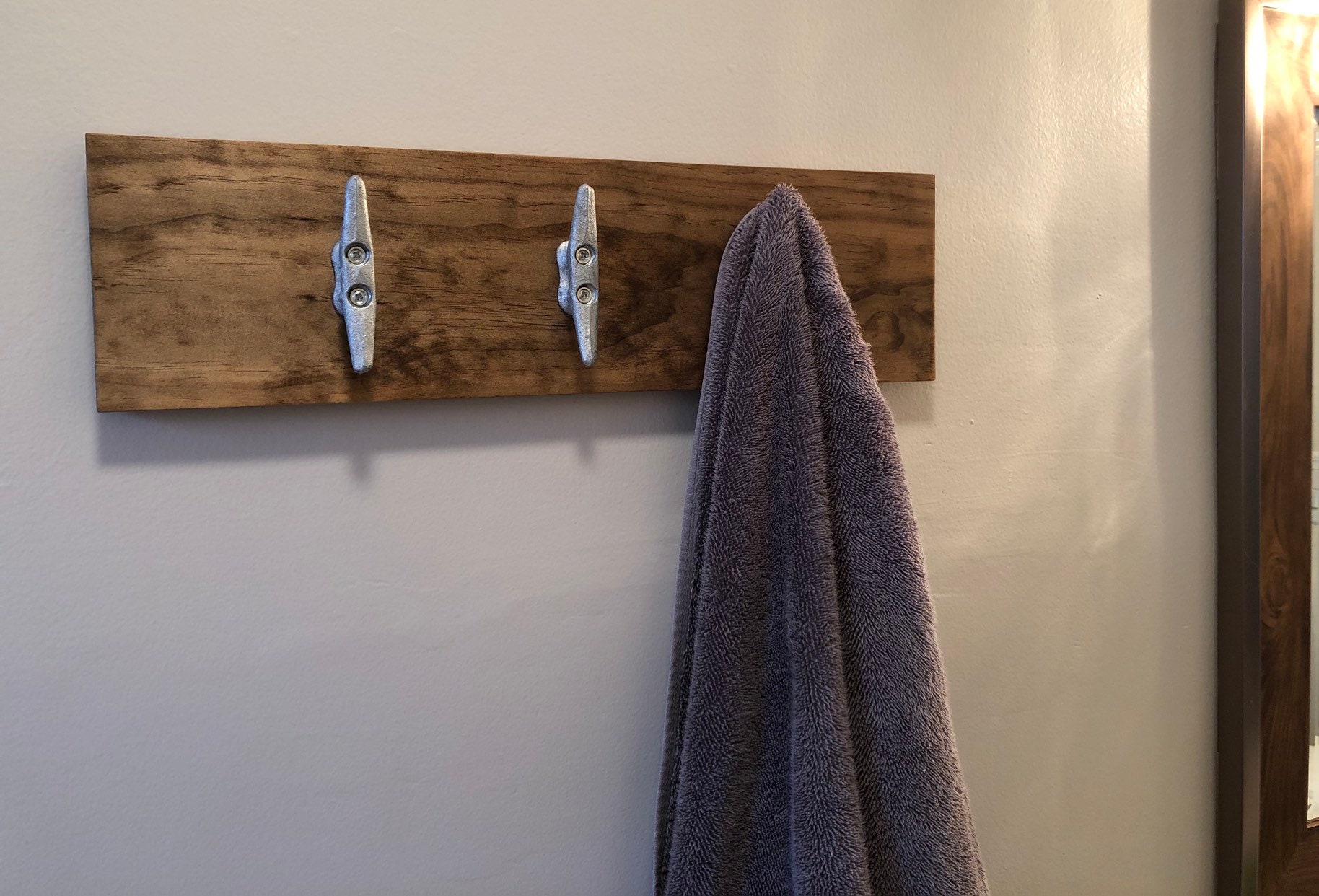 Boat Cleats Towel Rack Coastal Decor Towel Hooks Entryway Etsy