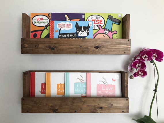 Nursery Book Shelves Set Of 2 Wall Mount Image 0