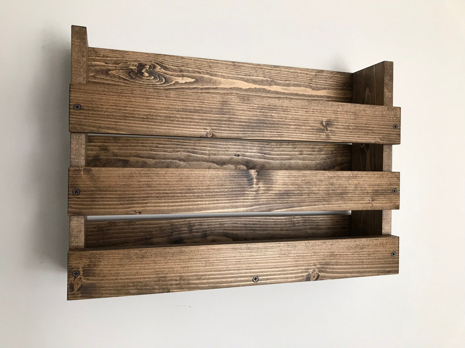 Restaurant Serving Trays Holder Wall Mounted Rustic Wood Rack Etsy