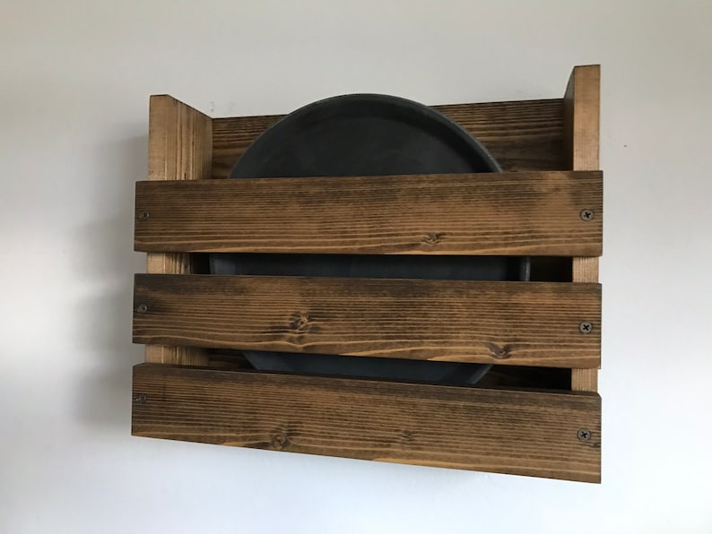 Restaurant Serving Trays Holder Wall Mounted Rustic Wood Rack Etsy