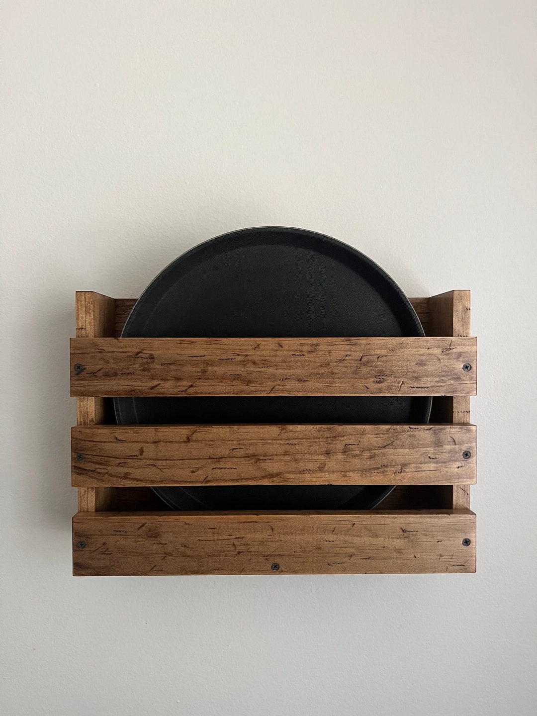Restaurant Distressed Serving Trays Holder Wall Mounted Tray Etsy