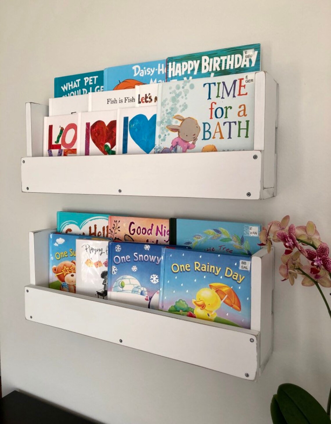 Kids Nursery Bookshelves Wall Mounted Bookshelf Wall Mounted Etsy