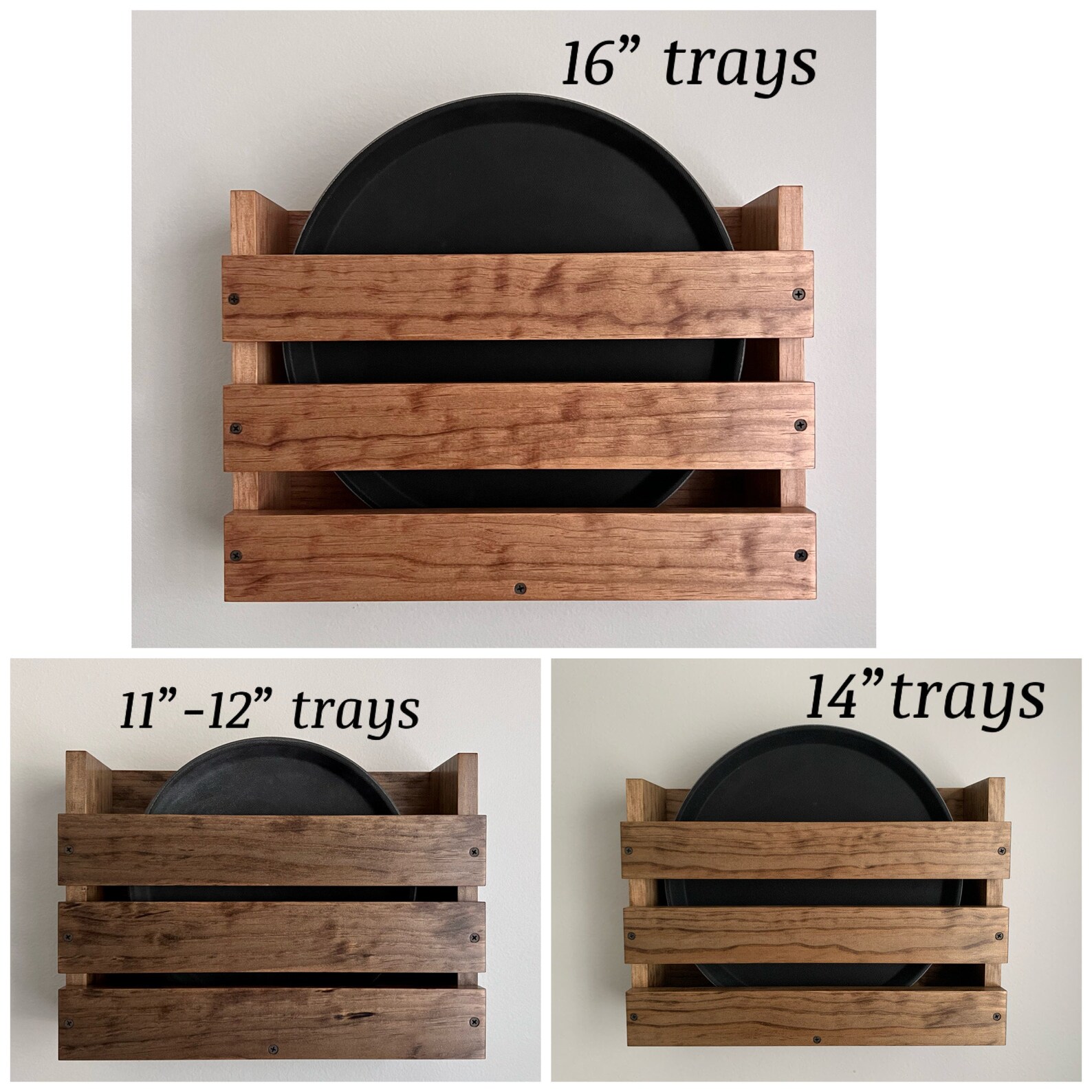 Serving Trays Holder Wall Mounted Tray Storage for Etsy