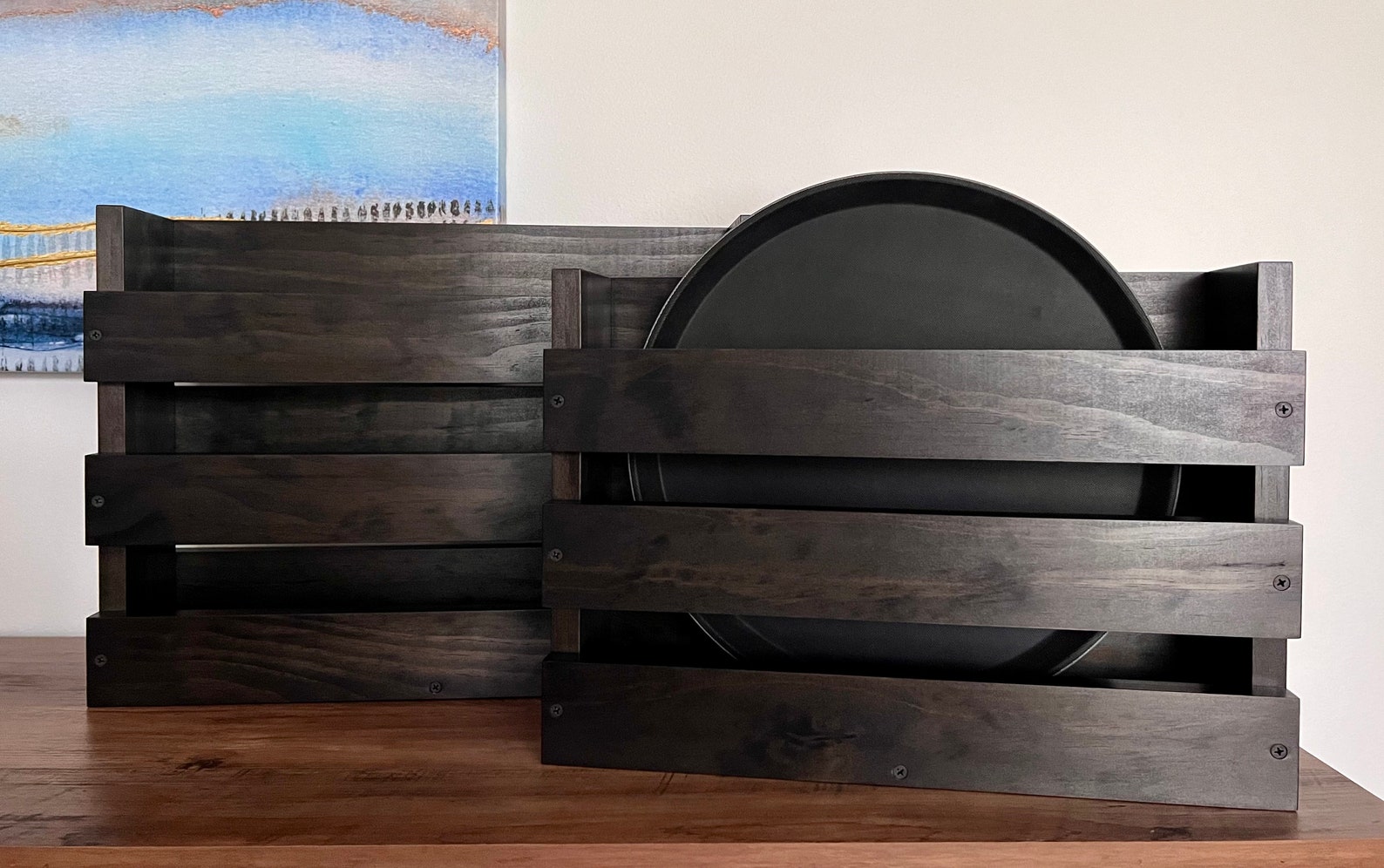 Serving Trays Holder Wall Mounted Tray Storage for Etsy