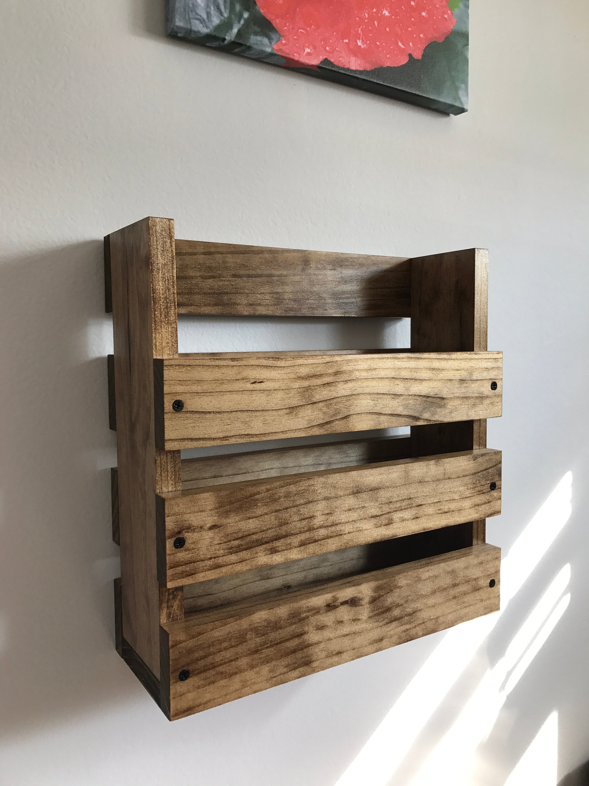 Restaurant Menu Holder Wall Mounted Menu Storage Wood Menu Etsy