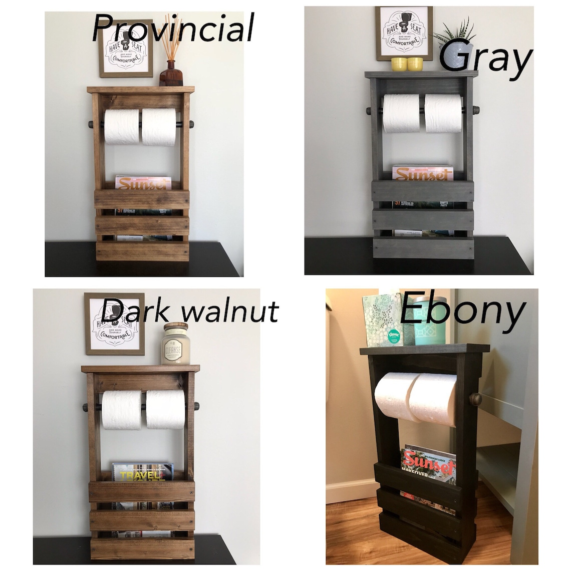 Toilet Paper Holder Free Standing Bathroom Magazine Rack Etsy