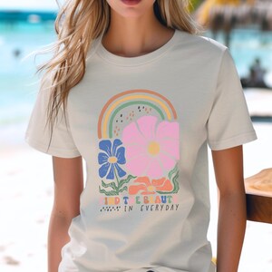 Floral Graphic Tee, Women&#39;s Motivational Shirt, Inspirational Flowers Print, Perfect Gift for Nature Lovers & Spring Vibes, Gift for Her
