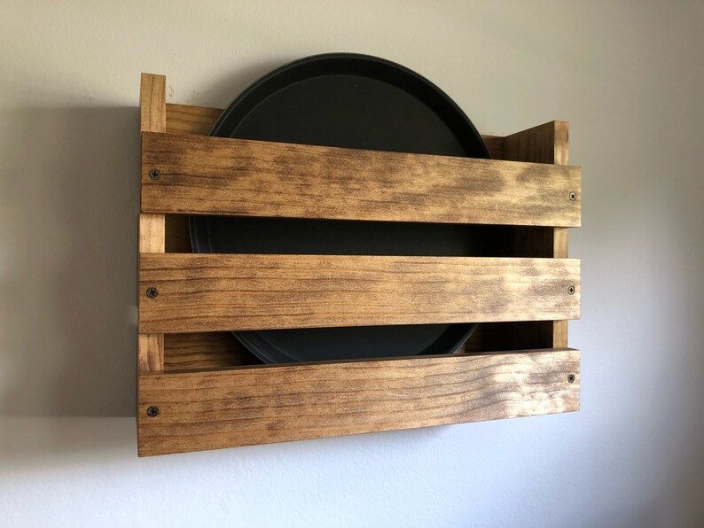 Restaurant Serving Trays Holder Shelf Wood Wall Mounted Etsy