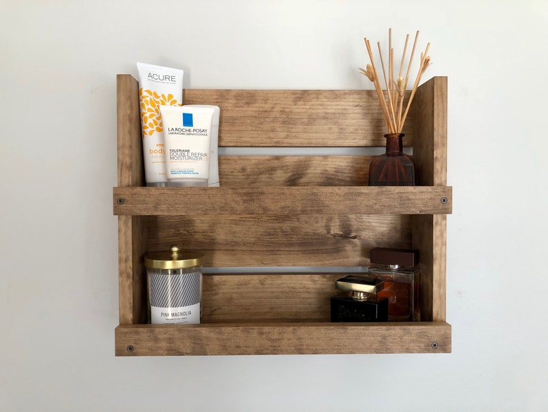 Bathroom Rustic Shelf Bathroom Storage Wall Mounted Shelves Etsy
