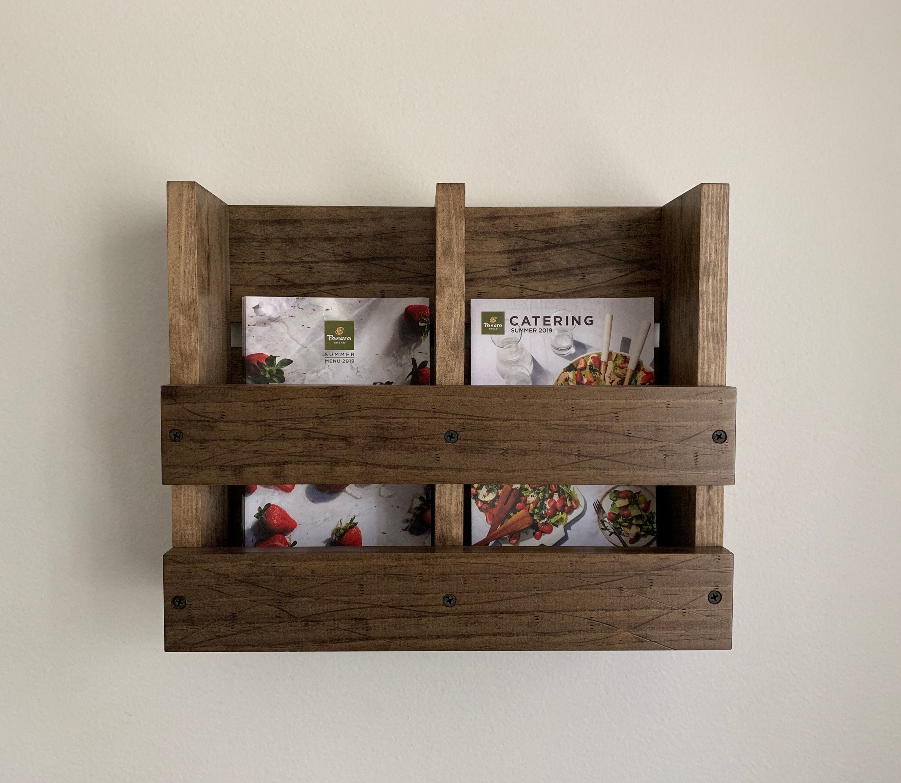 Wall Mounted Double Menu Holder for to Go Menus Menu Rack Etsy UK