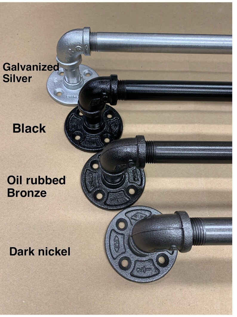 Bathroom Shelf With Galvanized Pipe Towel Bar Wall Hanging Etsy