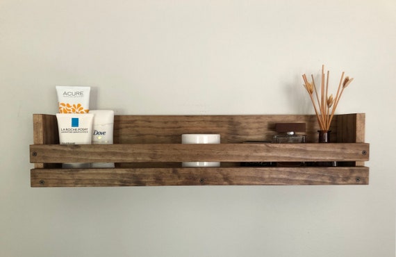 wooden bathroom storage