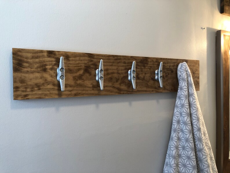 Boat Cleat Coat Rack Nautical Decor Coat Rack With Cleats Etsy