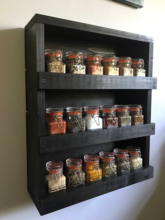 Spice rack with 4 shelves Etsy