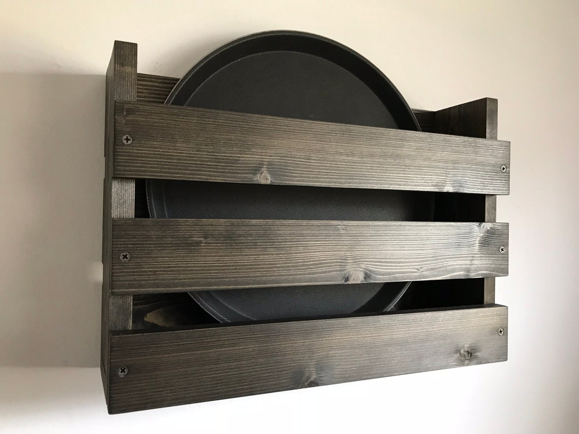 Restaurant Serving Trays Holder Wall Mounted Rustic Wood Rack Etsy