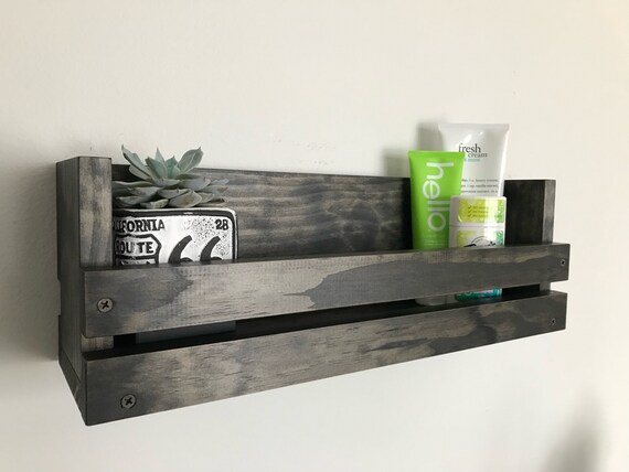 wooden bathroom storage