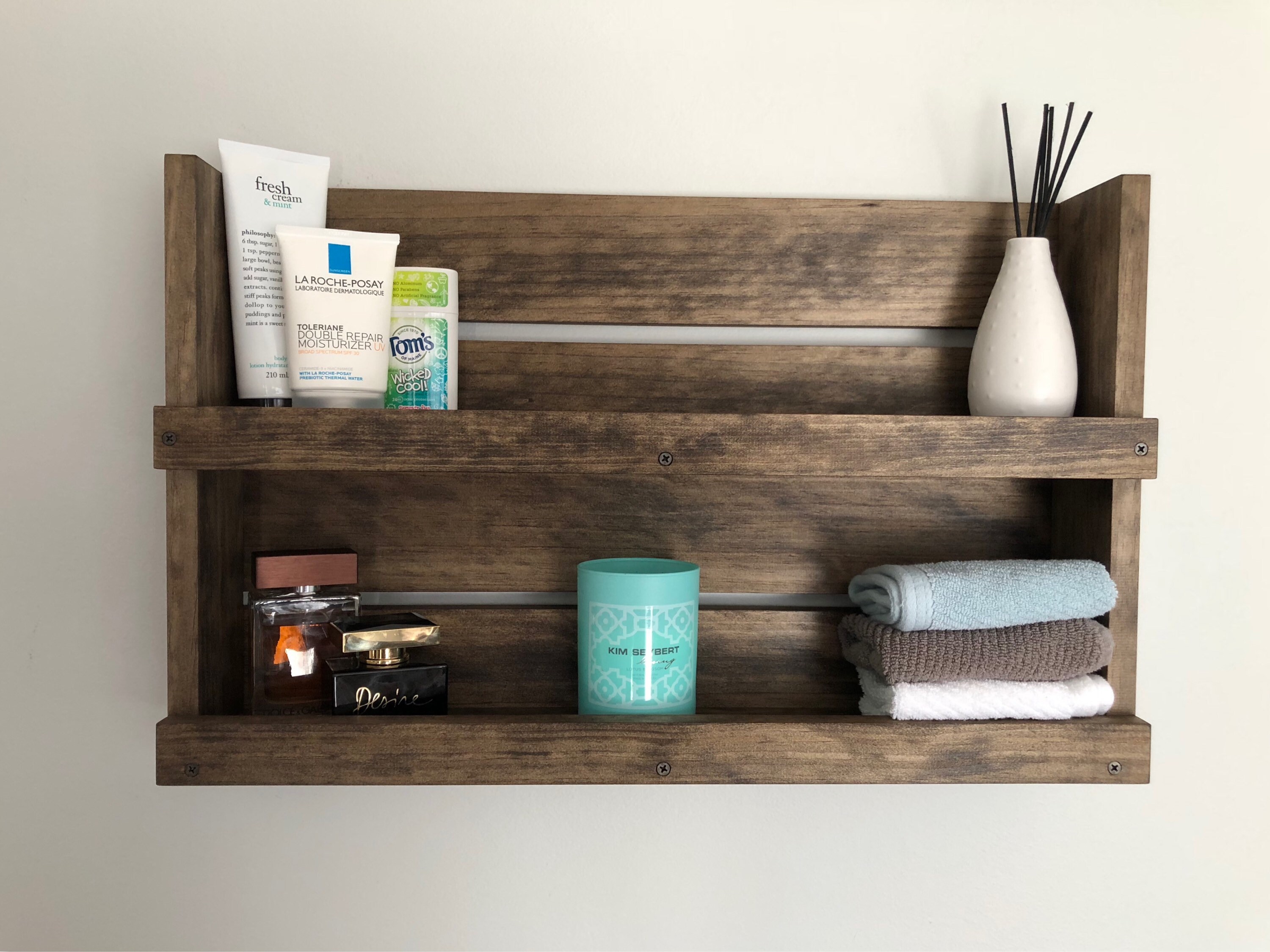 Bathroom Rustic Shelf Bathroom Storage Wall Mounted Shelves Etsy