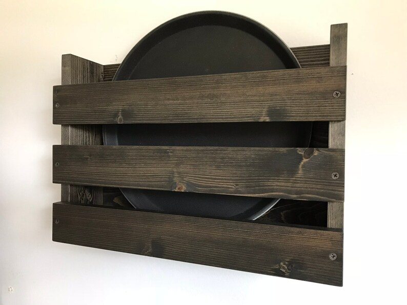 Restaurant Serving Trays Holder Wall Mounted Rustic Wood Rack Etsy