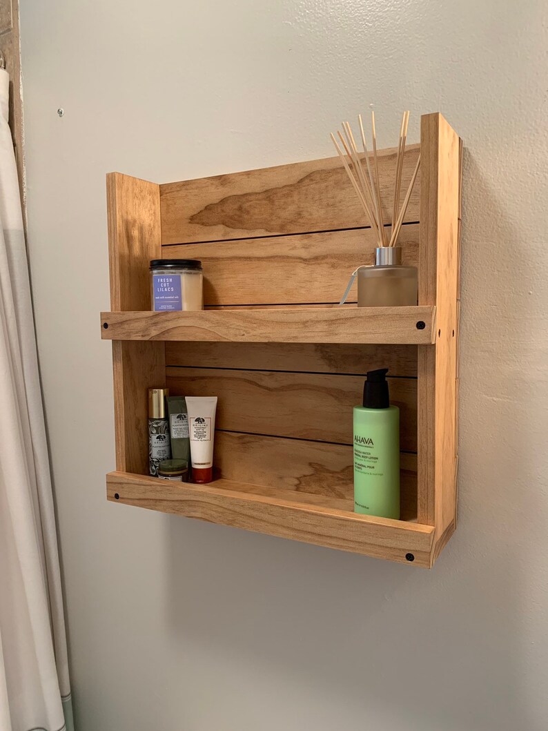 Bathroom Shelf Wall Mounted Cosmetics Organizer Wall Etsy